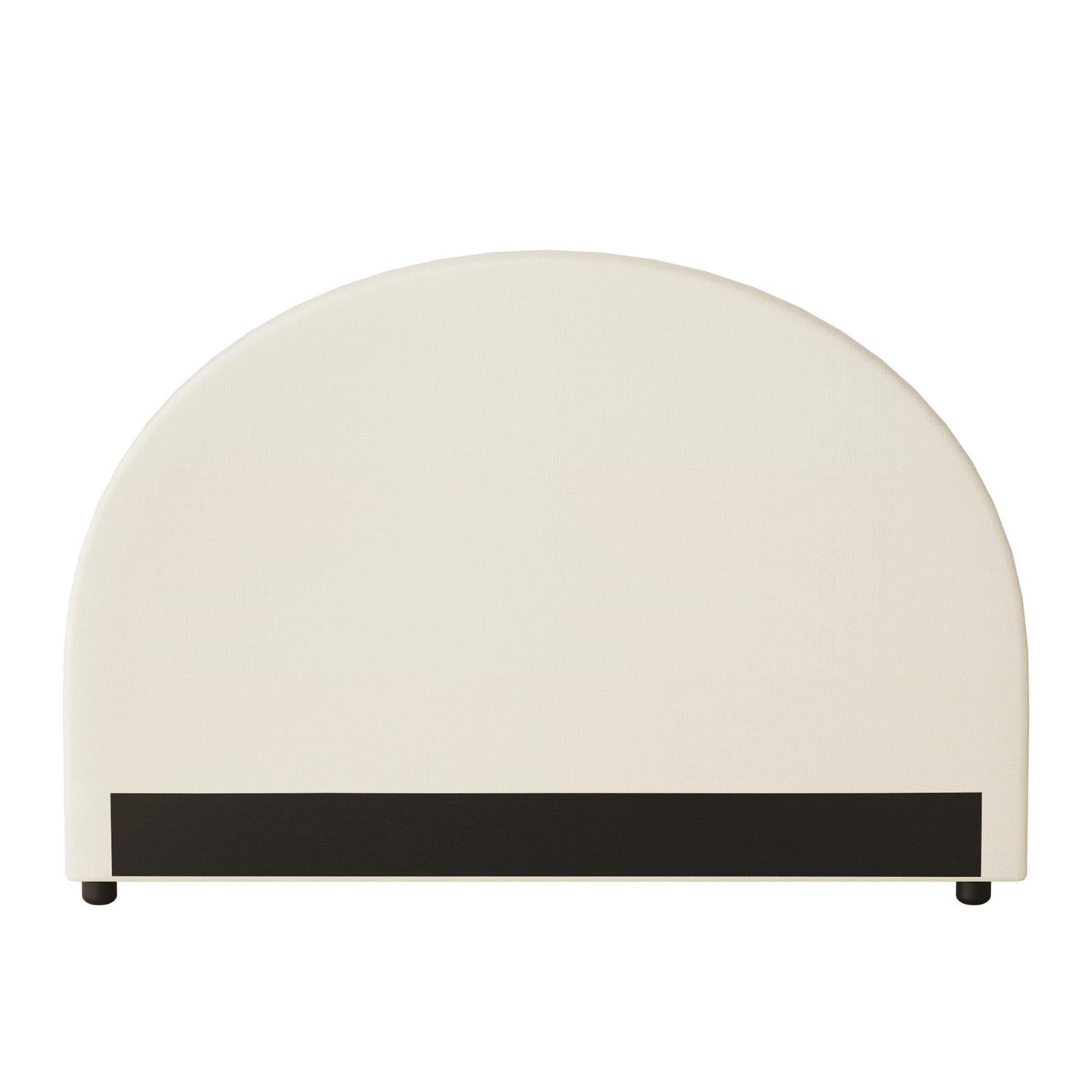 Oikiture Bed Head Double Size Headboard Bedhead Fabric Beige - Sunyee