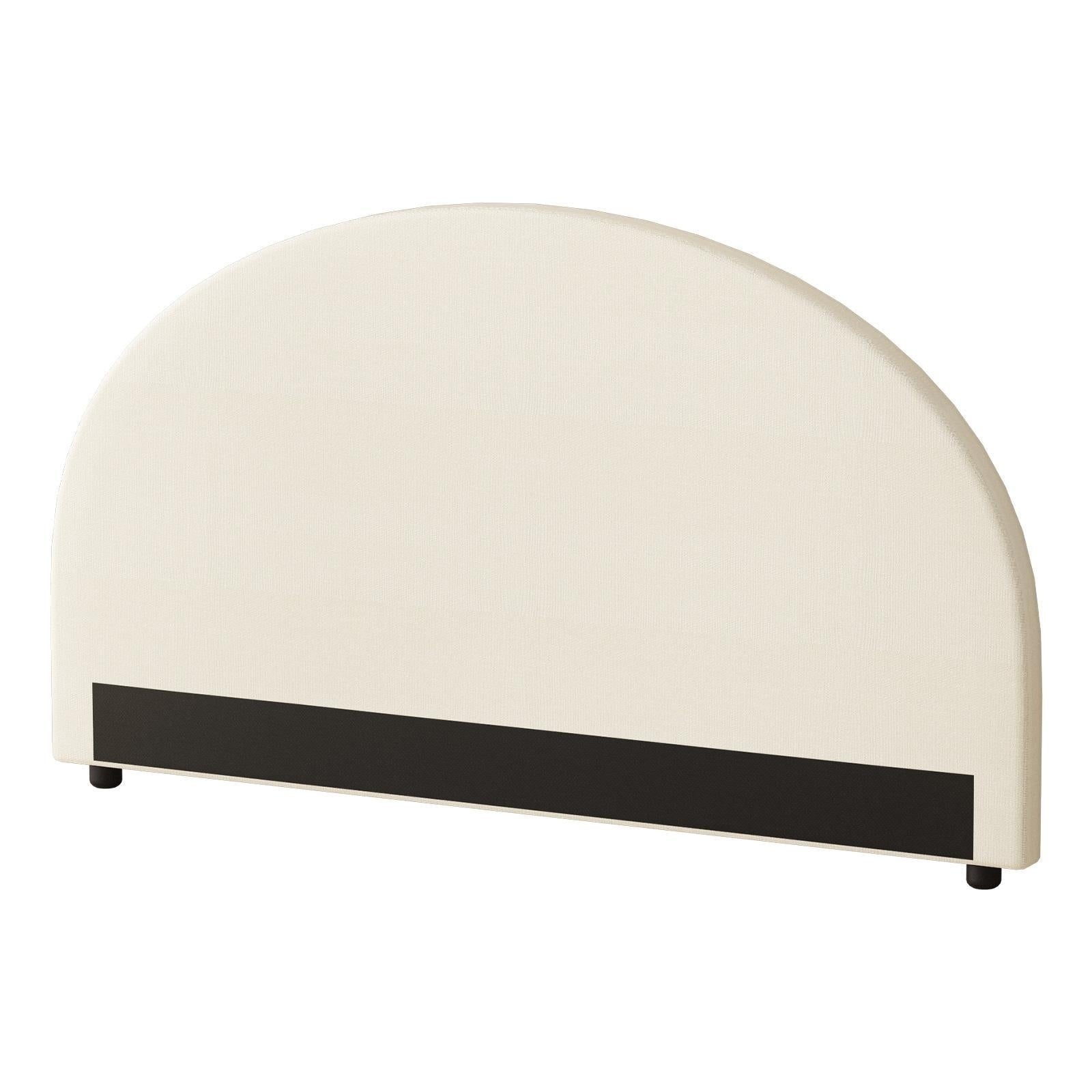 Oikiture Bed Head Queen Size Headboard Bedhead Fabric Beige - Sunyee