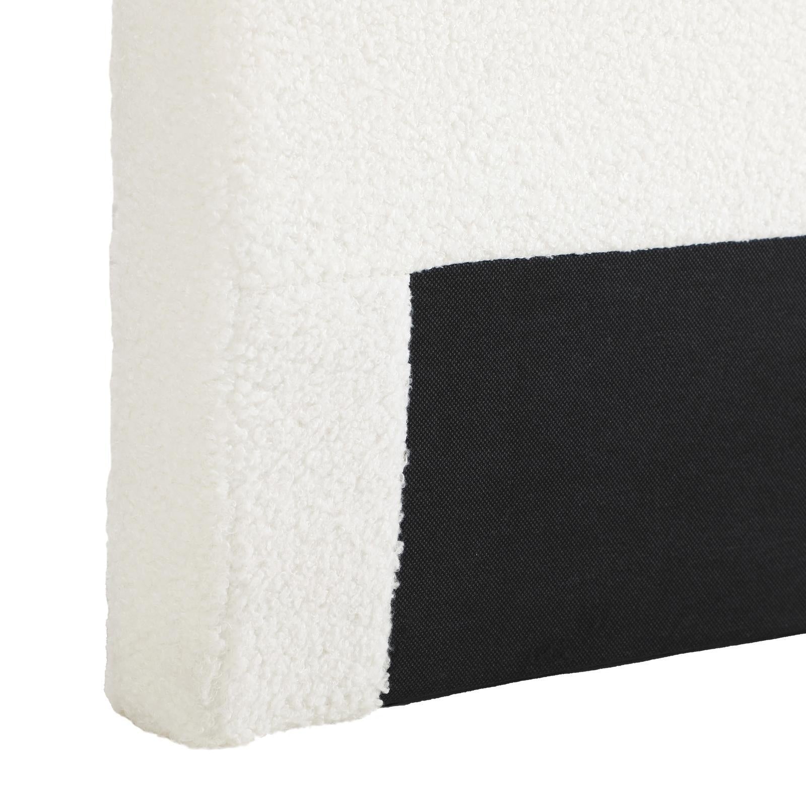 Oikiture Bed Head Single Size Headboard Bedhead Boucle White - Sunyee