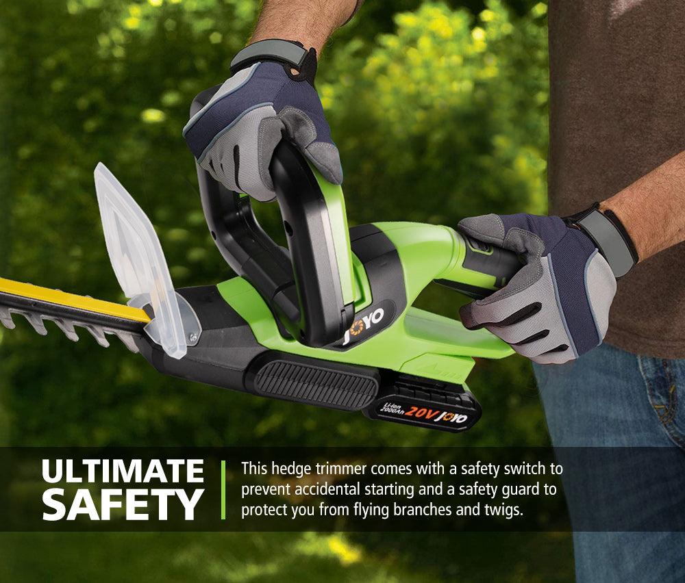 JOYO 20V Cordless Hedge Trimmer Lithium-Ion Electric Garden Tool - Sunyee