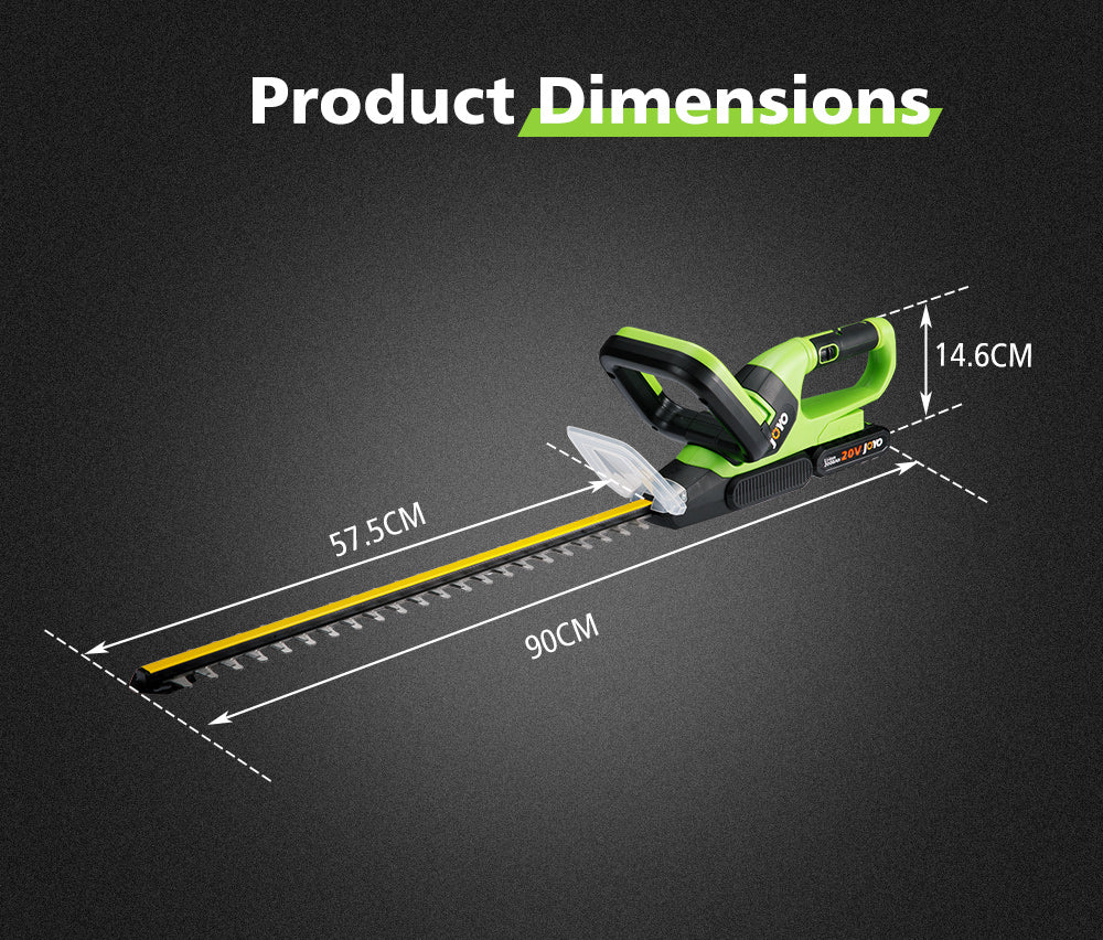 JOYO 20V Cordless Hedge Trimmer Lithium-Ion Electric Garden Tool - Sunyee