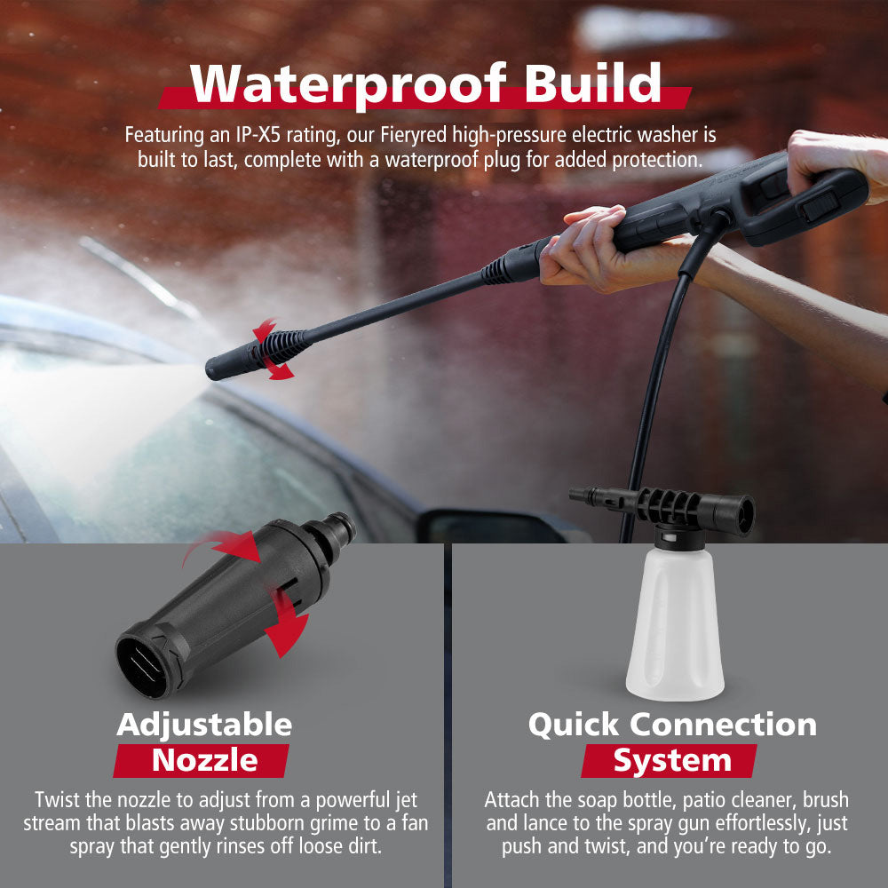 Fieryred 2700W Peak High Pressure Washer Cleaner Electric Water Gurney Pump - Sunyee