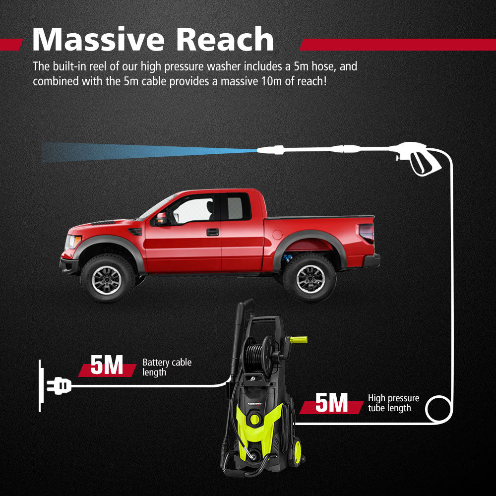 Fieryred 2700W Peak High Pressure Washer Cleaner Electric Water Gurney Pump - Sunyee