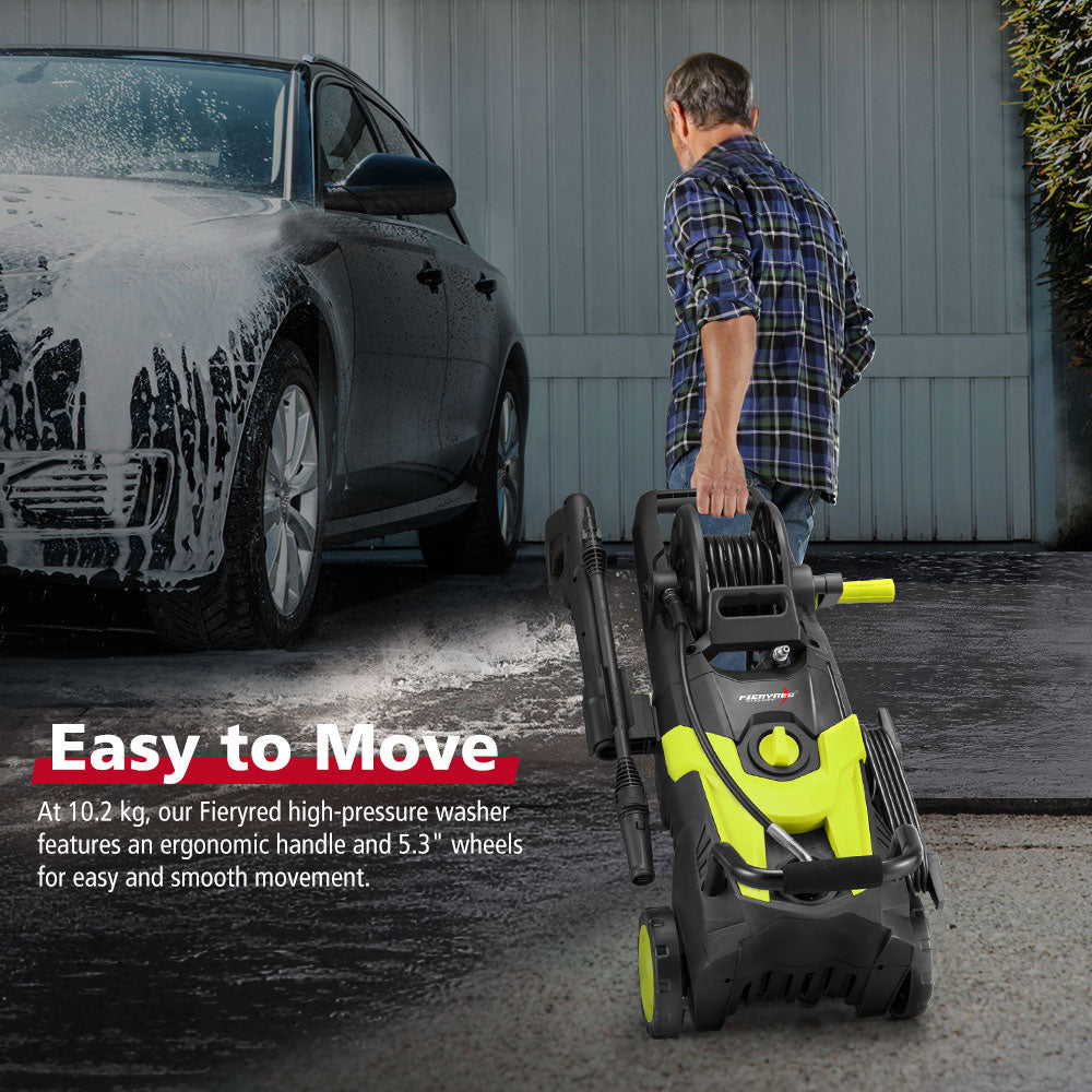 2700W Peak High Pressure Washer Cleaner 4200PSI Green + 10PCS Car Cleaning Kit - Sunyee