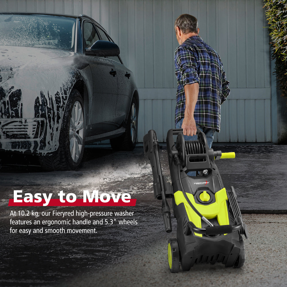 2700W Peak High Pressure Washer Cleaner 4200PSI Green + 18PCS Car Cleaning Kit - Sunyee