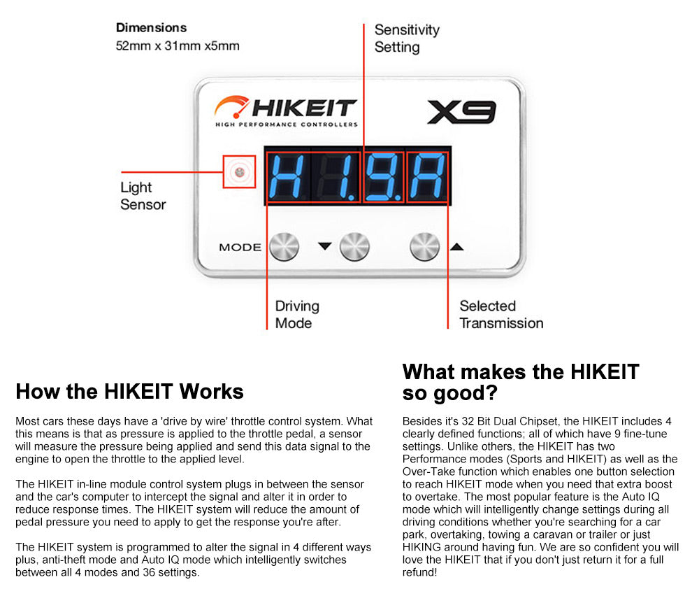 HIKEIT-X9 Mazda CX-5 2017-2020 Electronic Throttle Controller - Sunyee