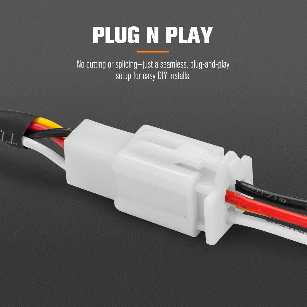 Lightfox High Beam Wiring Harness with DT 3-Pin Connectors For LED Pod Light - Sunyee
