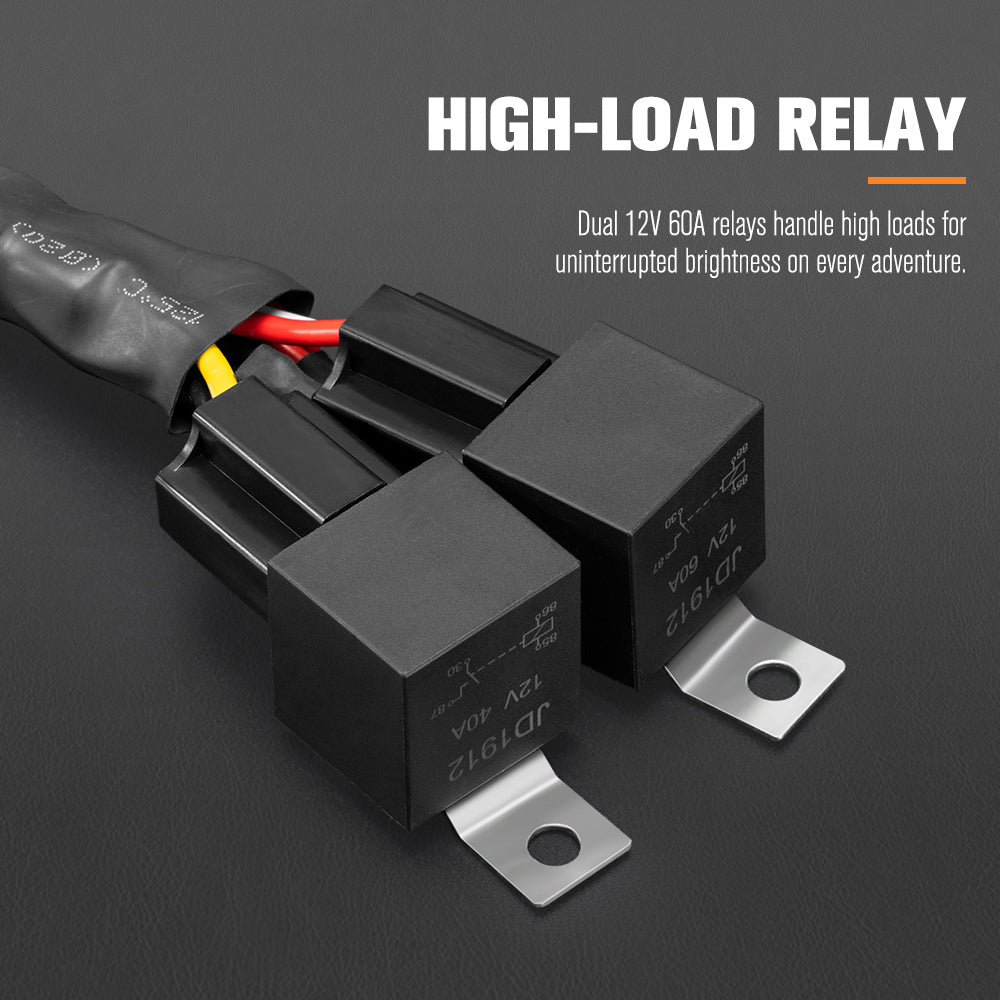 Lightfox High Beam Wiring Harness with DT 3-Pin Connectors For LED Pod Light - Sunyee
