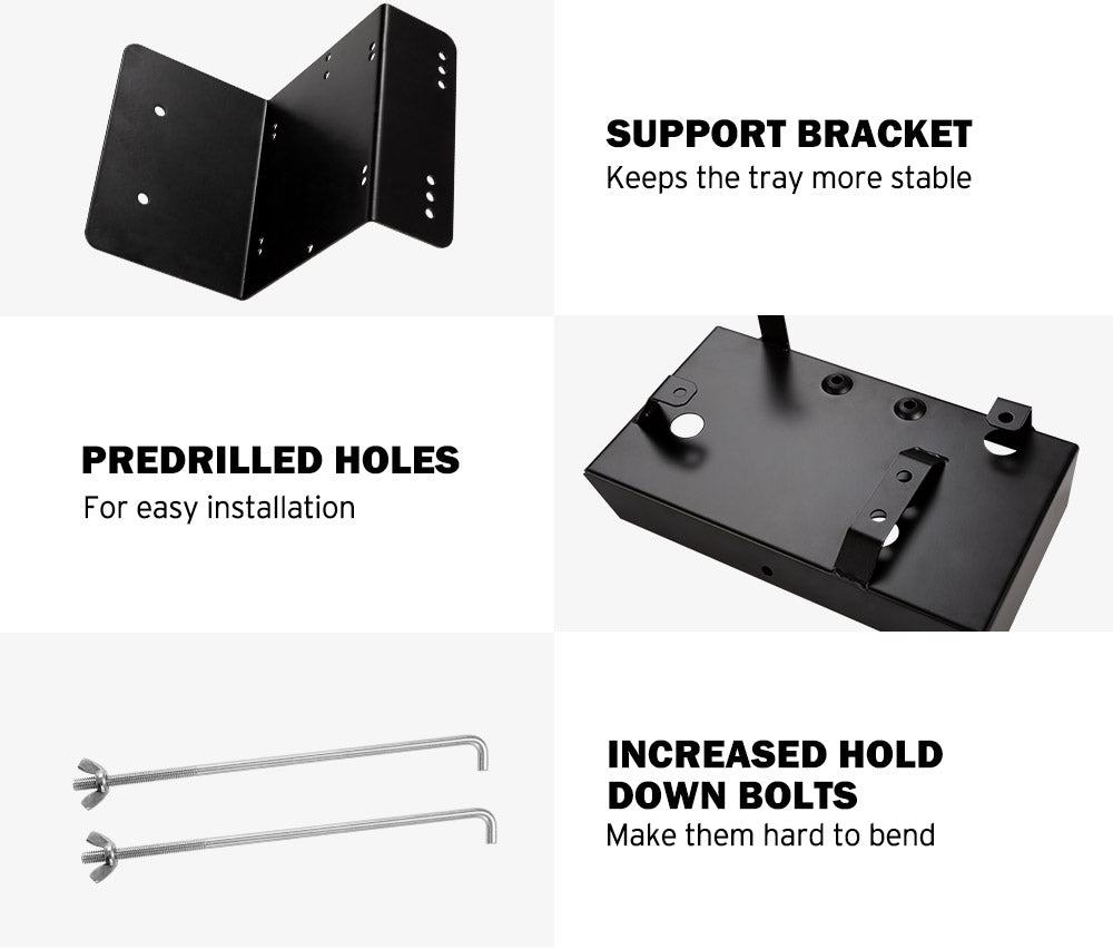 Dual Battery Tray Suit TOYOTA HILUX 2005 -2015 DIESEL KUN25 KUN26 - Sunyee