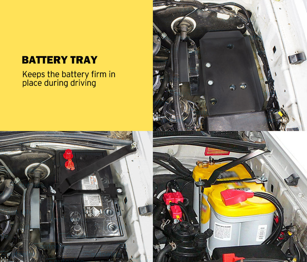 Dual Battery Tray Suit TOYOTA HILUX 2005 -2015 DIESEL KUN25 KUN26 - Sunyee