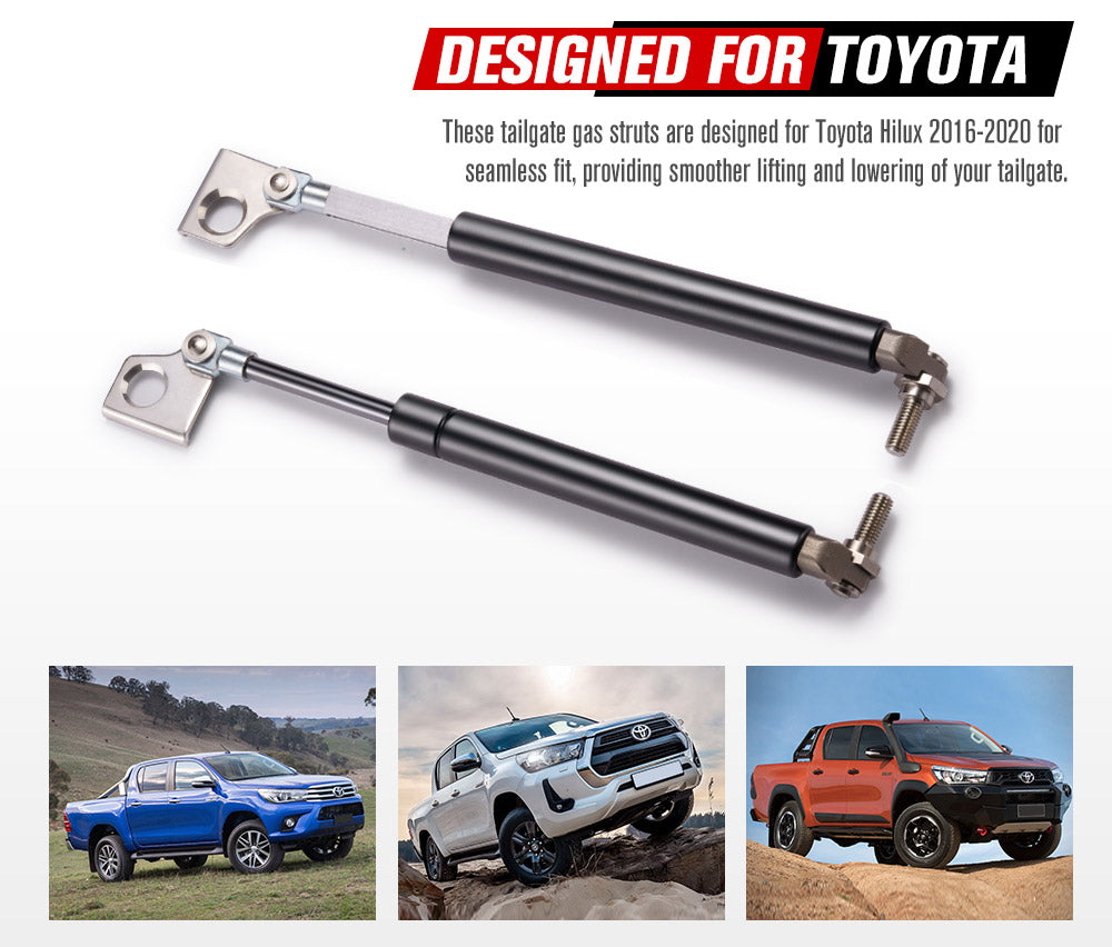 Easy Up & Slow Down Tailgate Strut Kit for Toyota Hilux 2016-2020 Tailgate Assistant - Sunyee