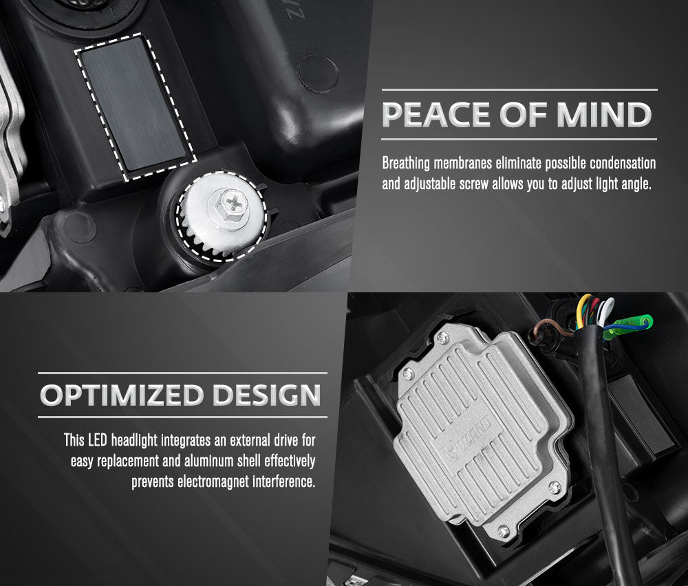 VLAND LED Headlights + LED Tail Lights for Ford Ranger 2015-2020 Wildtrak Raptor - Sunyee