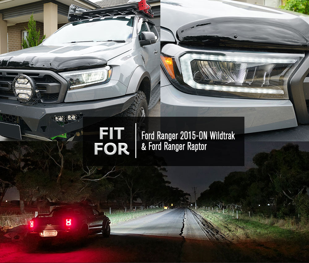 VLAND LED Headlights for Ford Ranger 2015-ON Wildtrak Raptor Sequential Indicator - Sunyee