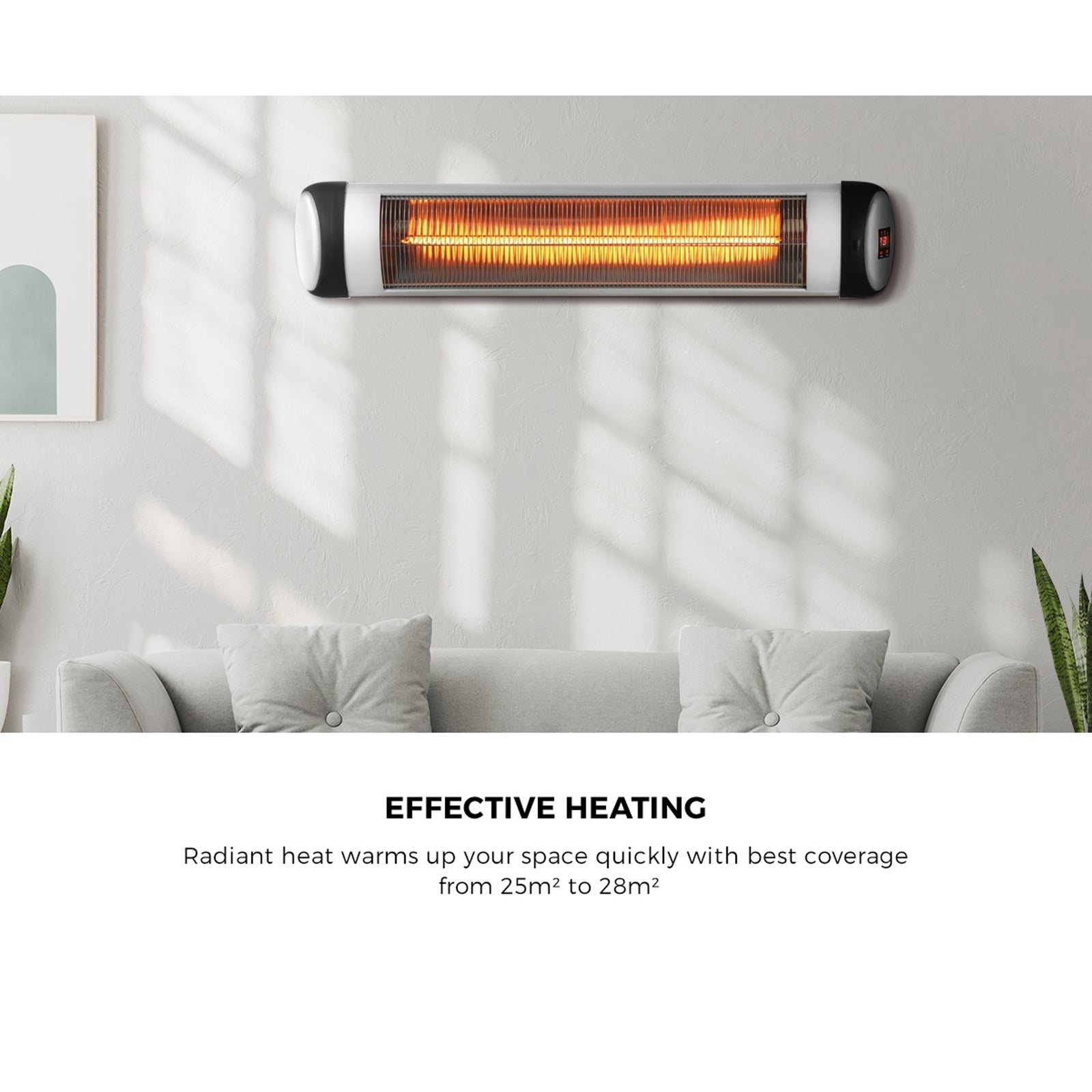 Vevare Electric Strip Infrared Heater Radiant 2PCS 2500W Patio Space Heaters - Sunyee