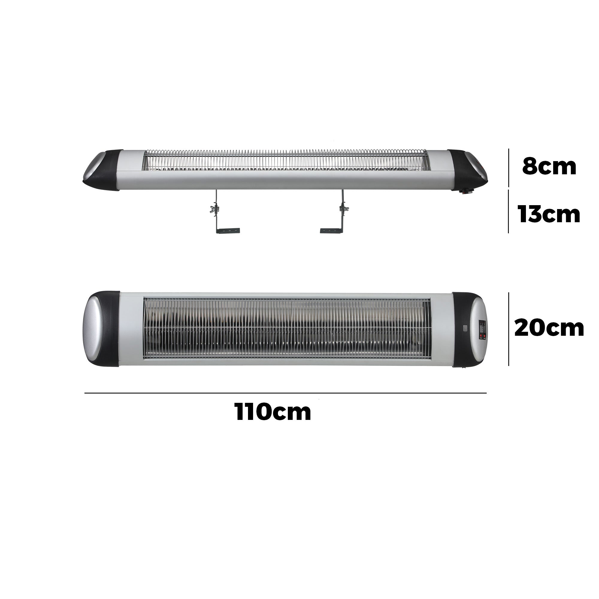 Vevare Electric Strip Infrared Heater Radiant 3000W Outdoor Space Heaters Remote - Sunyee