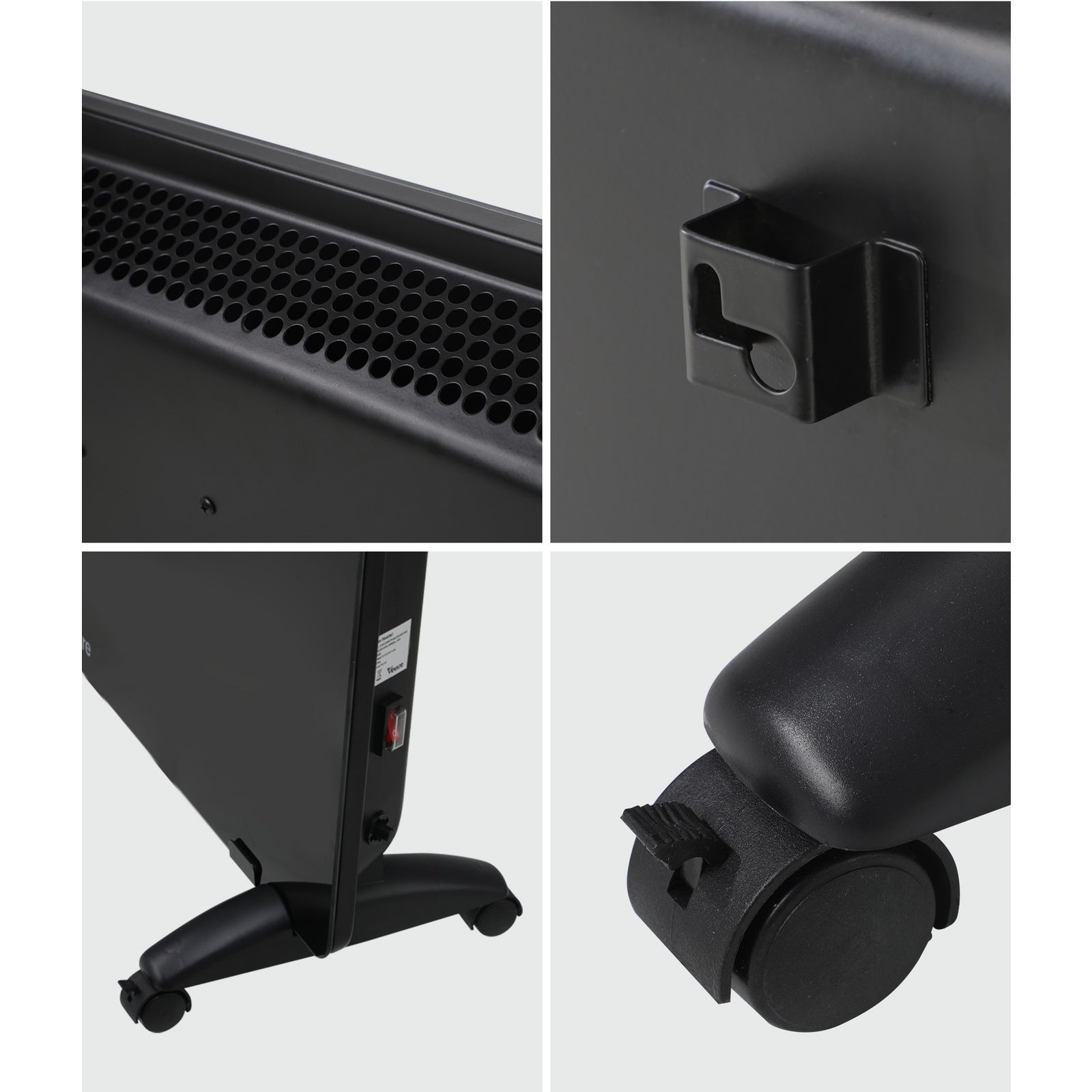 Vevare Electric Glass Panel Heater Convection Heaters 2PCS 2000W Wall Mounted - Sunyee
