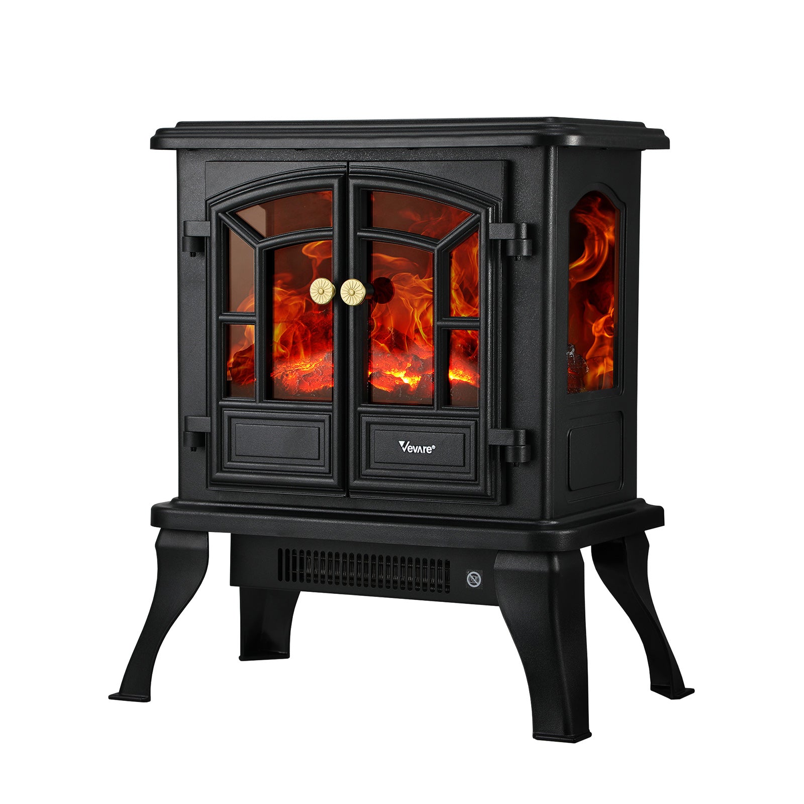 Vevare Electric Fireplace Heater Freestanding 3D Flame Effect Indoor 2000W - Sunyee