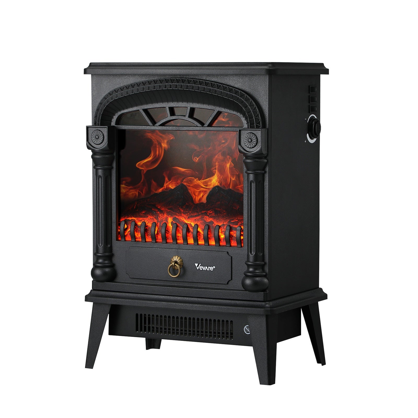 Vevare 2000W Electric Fireplace Heater Freestanding 3D Flame Effect Indoor - Sunyee