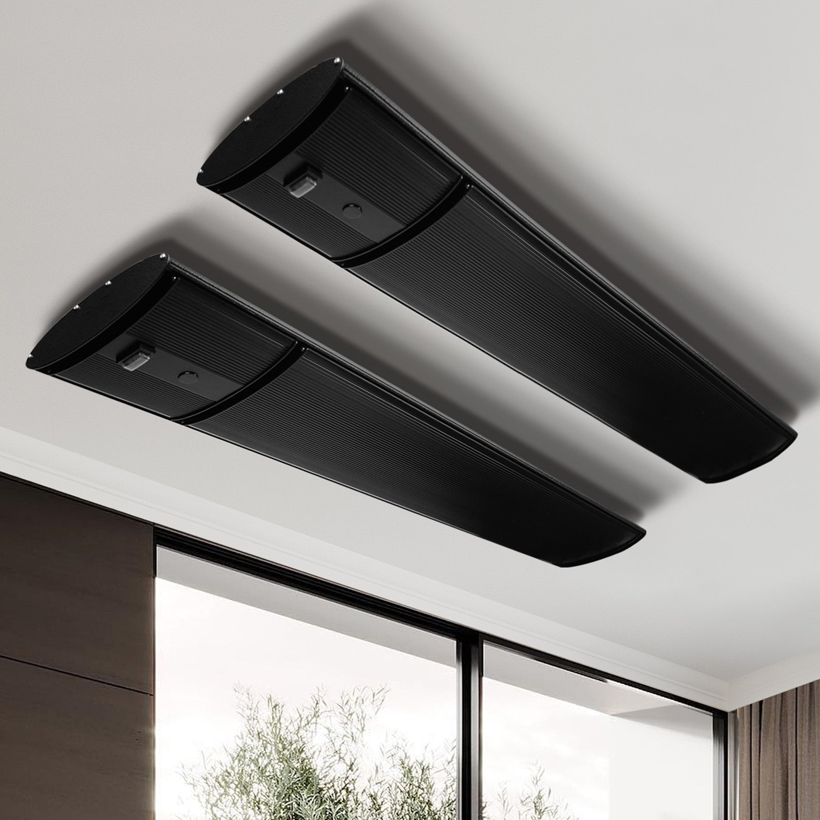 Vevare Outdoor Electric Strip Heater Radiant Infrared Panel 2pcs 2400W - Sunyee