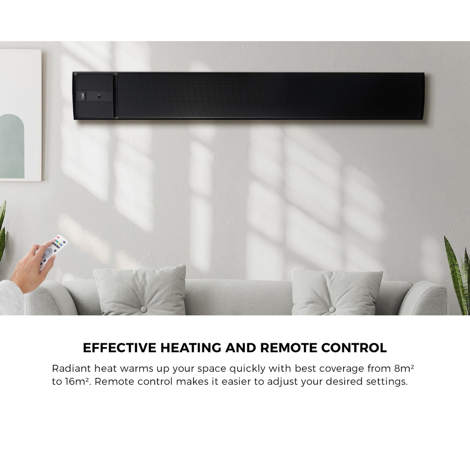 Vevare Outdoor Electric Strip Heater Radiant Infrared Panel 2pcs 2400W - Sunyee