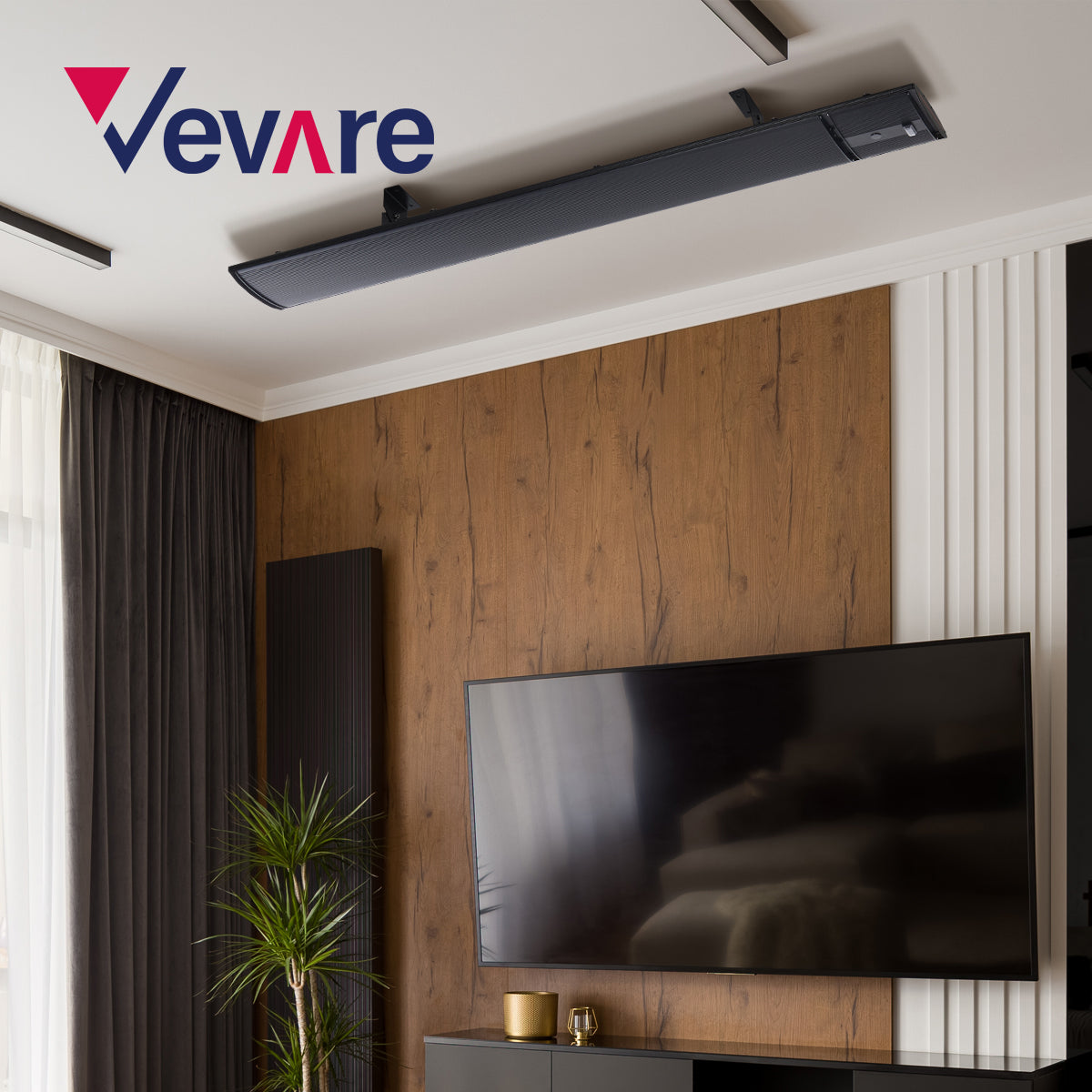 Vevare Strip Heater Radiant Infrared Electric Panel 2400W Remote Control Outdoor - Sunyee
