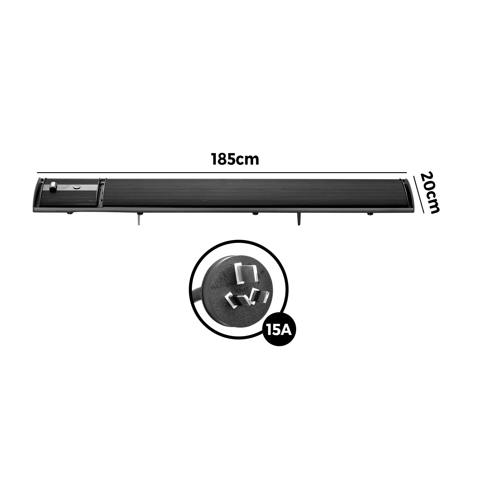 Vevare Outdoor Electric Strip Heater Radiant Infrared 2PCS 3200W - Sunyee