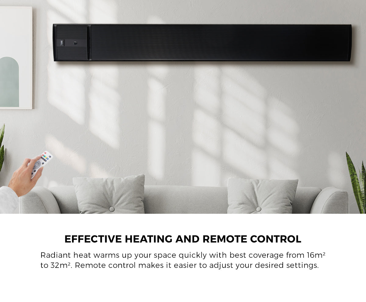 Vevare Strip Heater Radiant Infrared Electric Panel 3200W Remote Control Outdoor - Sunyee