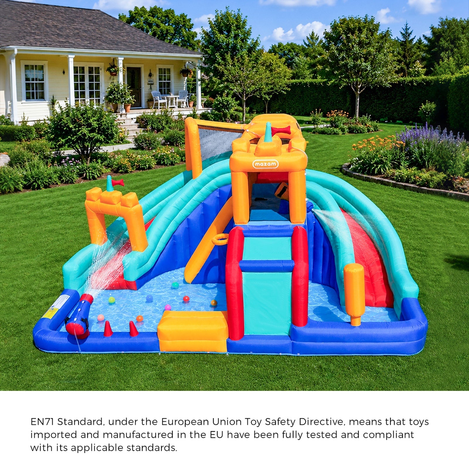 Airmyfun Inflatable Water Park Kids Giant Bouncy Castle Pool Slides Play Centre