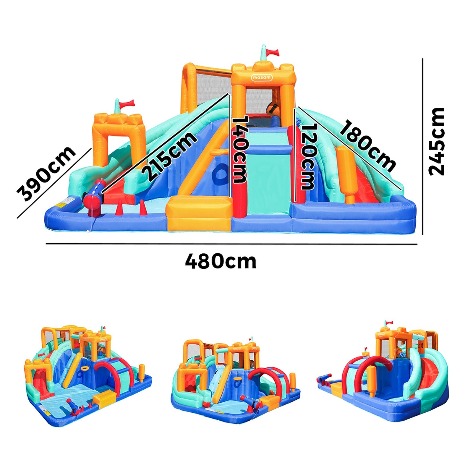 Airmyfun Inflatable Water Park Kids Giant Bouncy Castle Pool Slides Play Centre