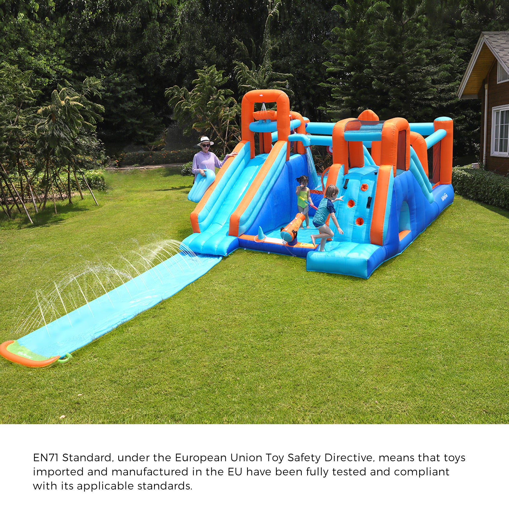 AirMyFun 12 Play Zones Inflatable Water Slide Park Jumping Castle Bounce House - Sunyee