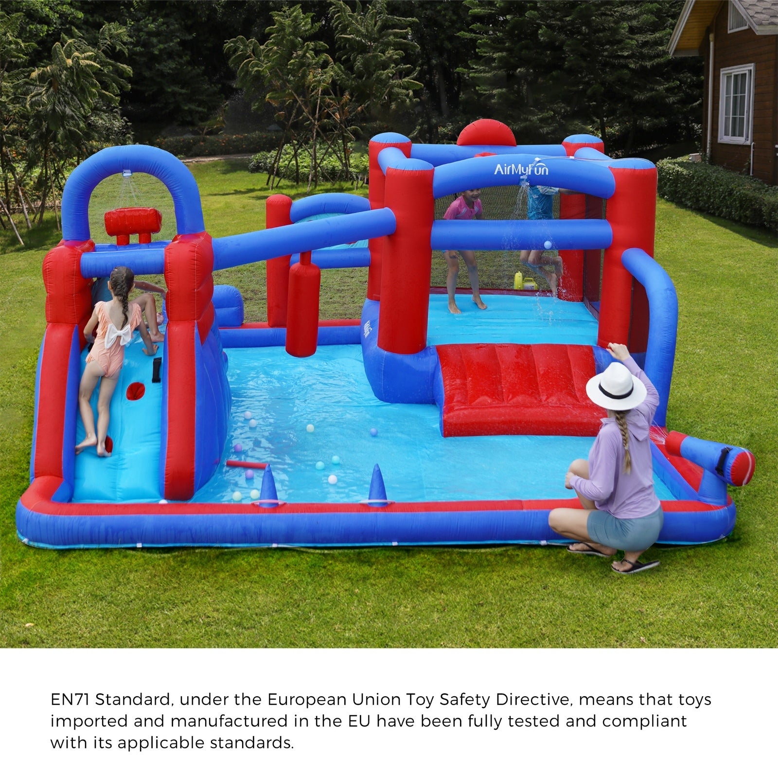 AirMyFun 11 Play Zones Inflatable Trampoline Bounce House Jumping Water Slide - Sunyee