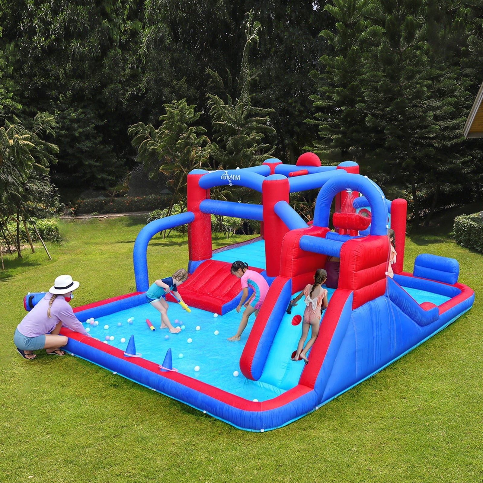 AirMyFun 11 Play Zones Inflatable Trampoline Bounce House Jumping Water Slide - Sunyee
