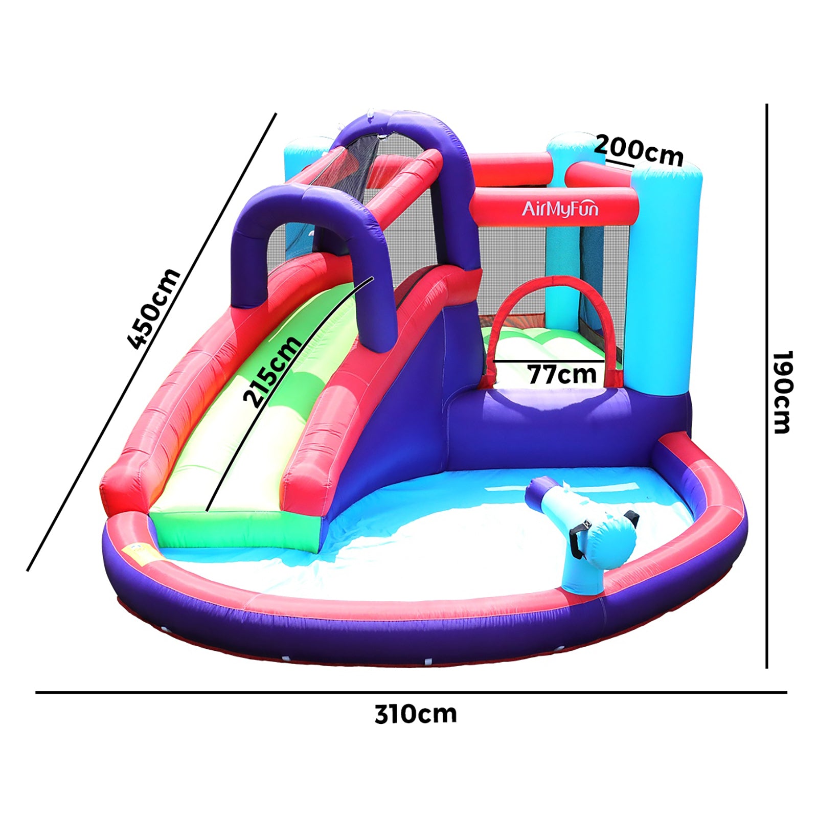 AirMyFun Inflatable Bounce House Water Slide Outdoor Jumping Castle Kids Toy - Sunyee