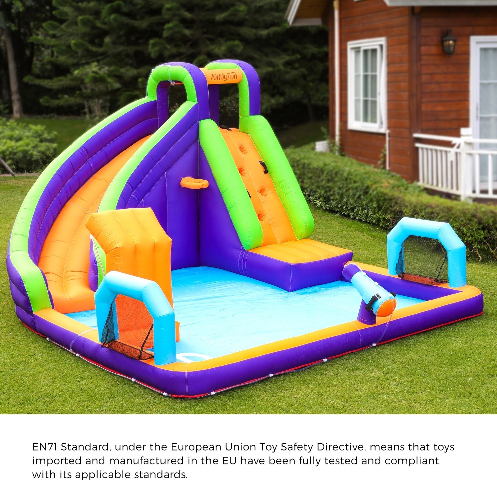 AirMyFun Inflatable Water Slide Kids Bounce House Jumping Castle Play Pool Gift - Sunyee