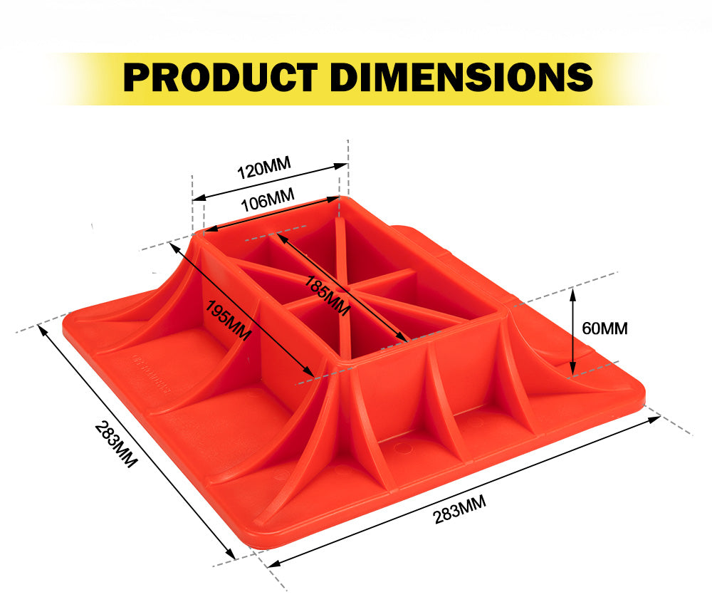 Hi Lift Jack Base Plate for Sand Mud Snow Grass 4WD 4x4 Offroad Recovery - Sunyee
