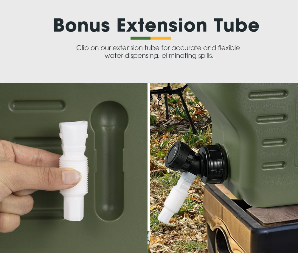 ZUNI Water Container Jerry Can Bucket Camping Outdoor Storage Barrel 12L Green - Sunyee