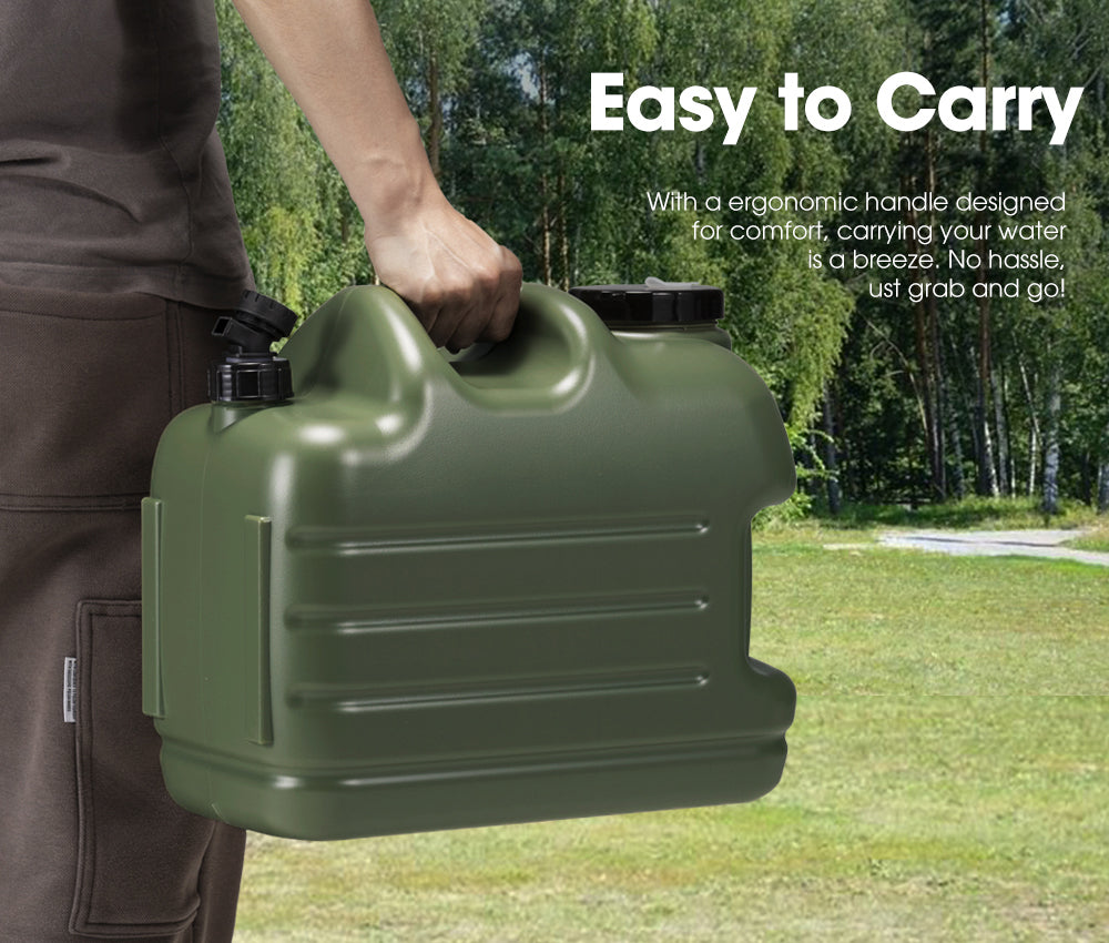 ZUNI Water Container Jerry Can Bucket Camping Outdoor Storage Barrel 25L Green - Sunyee