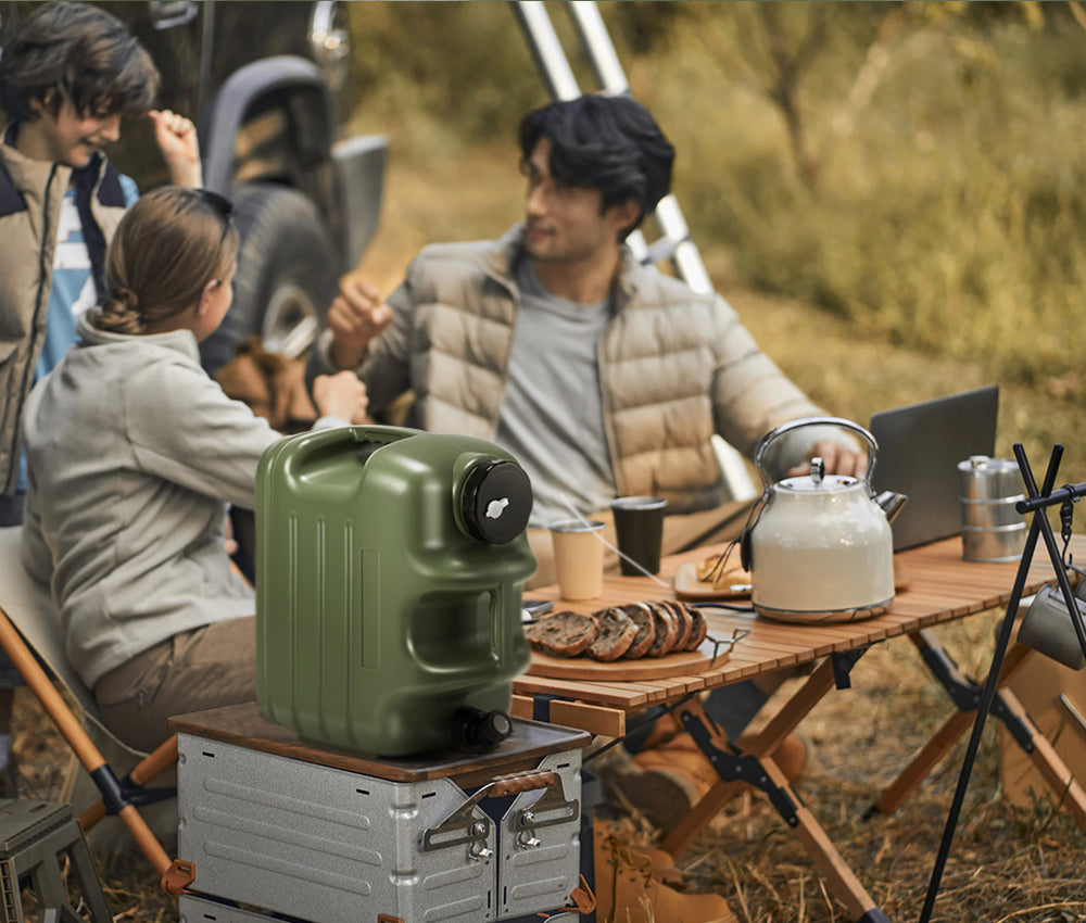 ZUNI Water Container Jerry Can Bucket Camping Outdoor Storage Barrel 25L Green - Sunyee