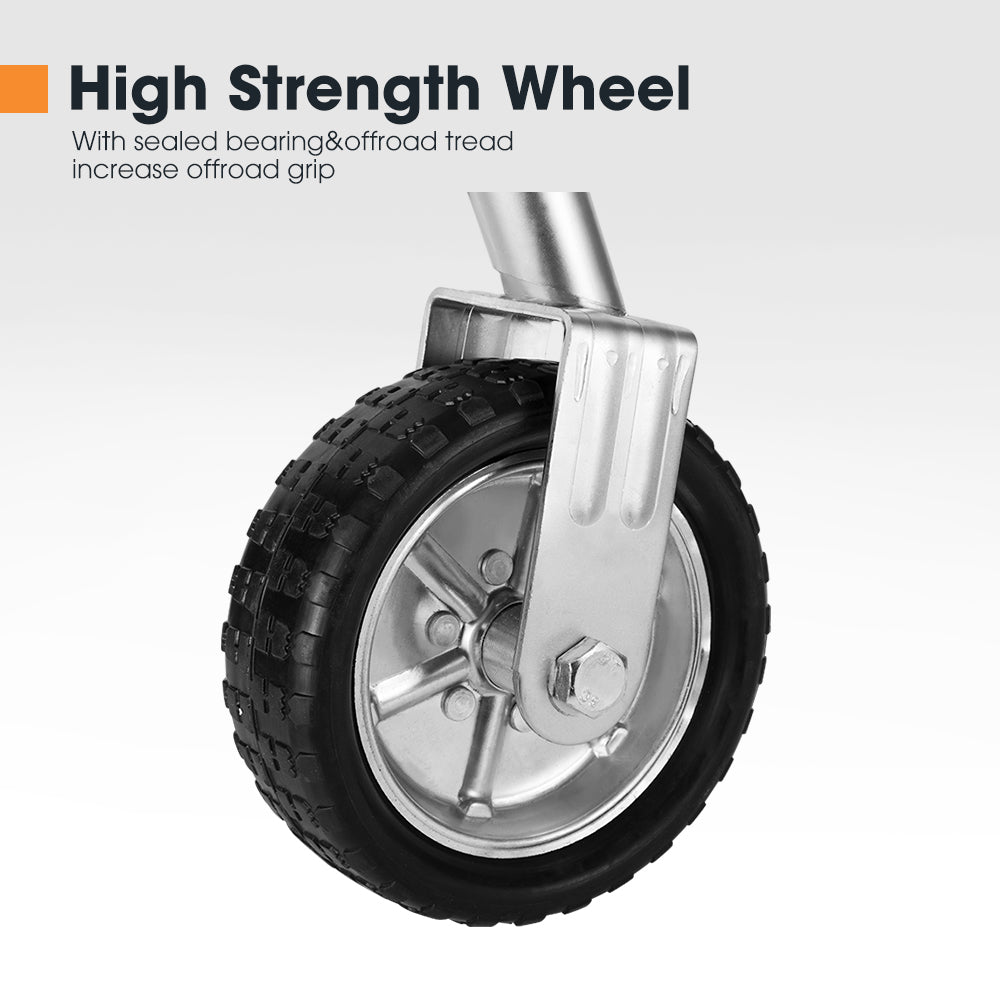 Jockey Wheel 10" Inch Swing Up Rubber Wheel 1000kg Caravan Boat Trailer - Sunyee