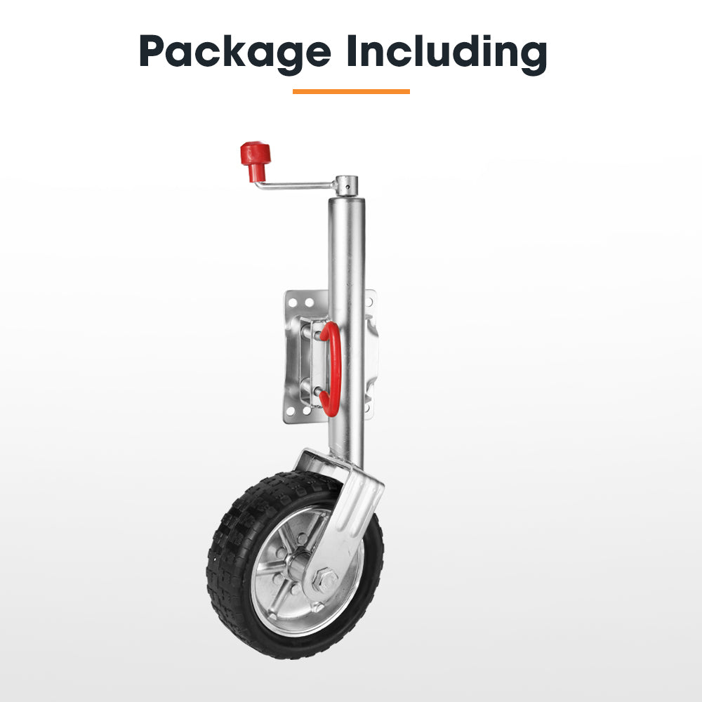 Jockey Wheel 10" Inch Swing Up Rubber Wheel 1000kg Caravan Boat Trailer - Sunyee
