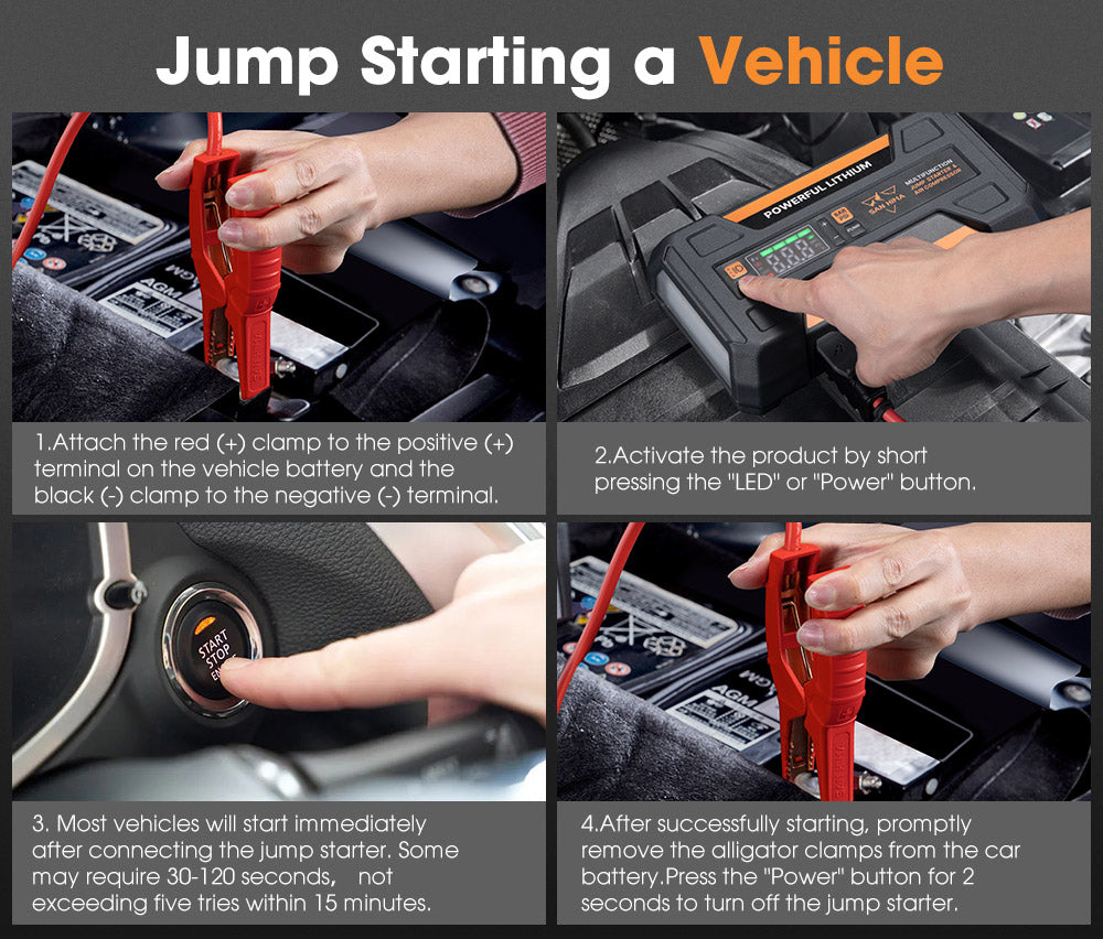 San Hima Jump Starter With Air Compressor 2500A Portable 12V Power Bank Pack - Sunyee