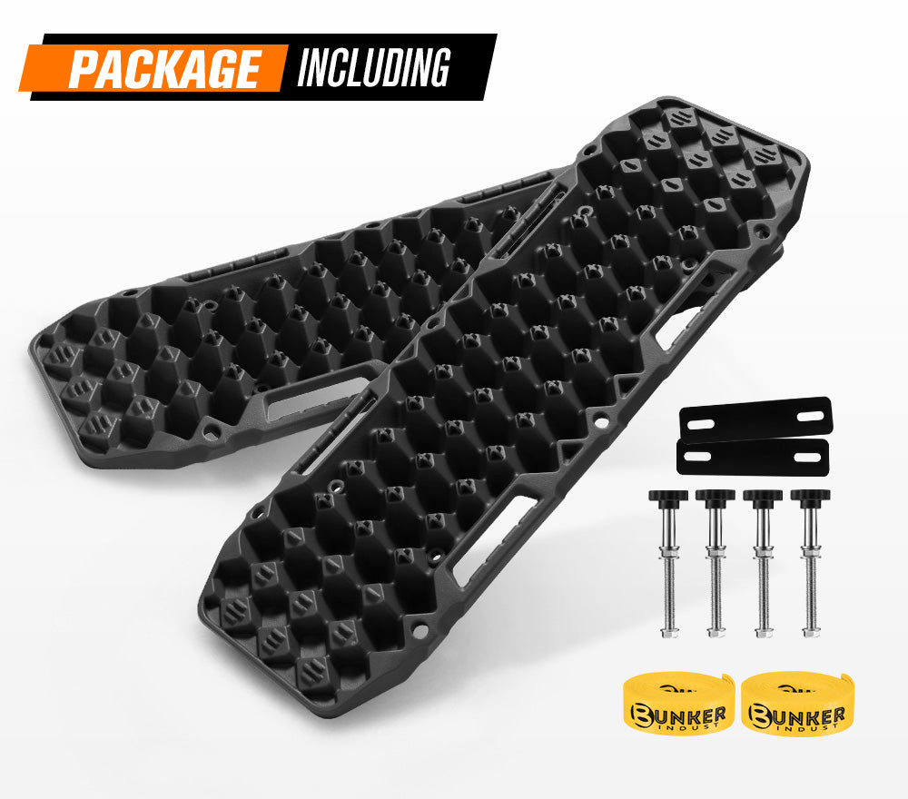 BUNKER INDUST Pair 10T Recovery Tracks Black - Sunyee