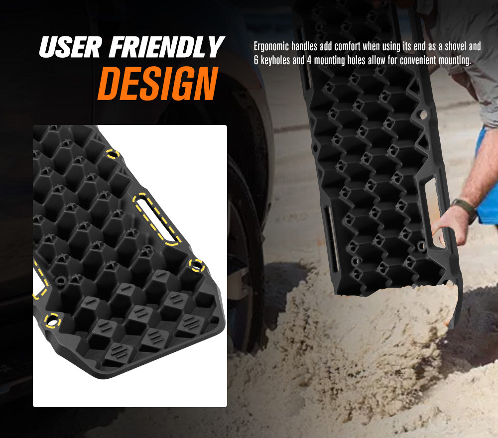 BUNKER INDUST Pair 10T Recovery Tracks Black - Sunyee