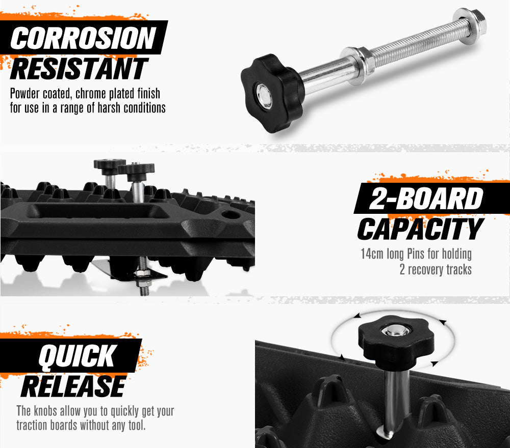 BUNKER INDUST Pair 10T Recovery Tracks Black - Sunyee
