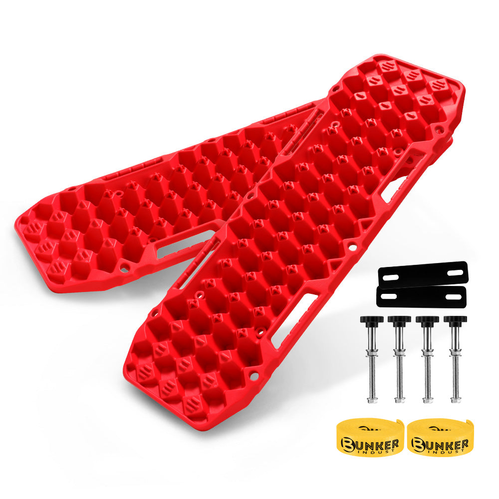 BUNKER INDUST Pair 10T Recovery Tracks Red - Sunyee