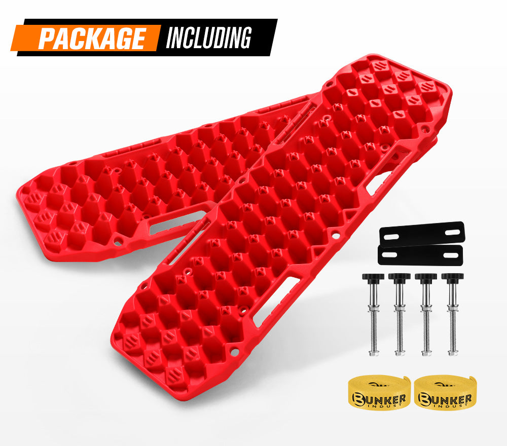 BUNKER INDUST Pair 10T Recovery Tracks Red - Sunyee