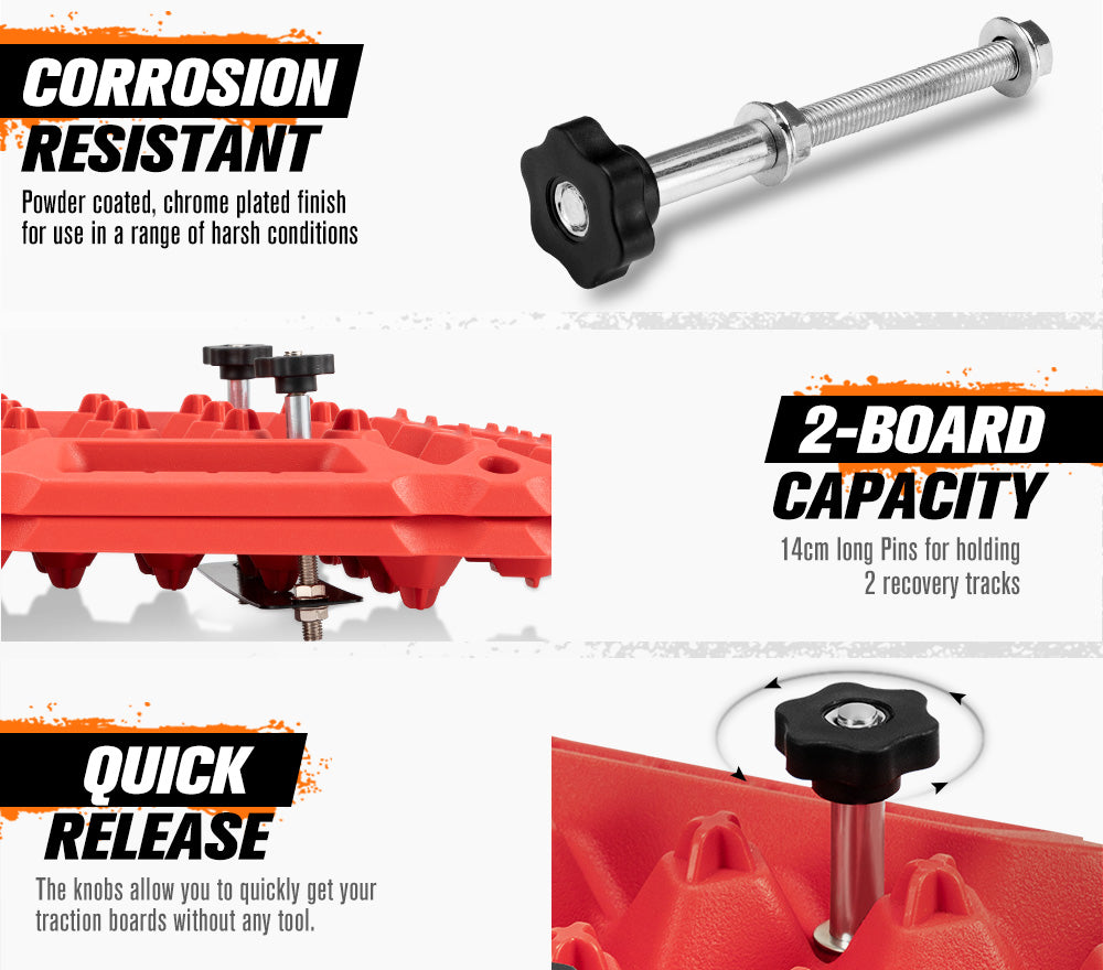 BUNKER INDUST Pair 10T Recovery Tracks Red - Sunyee