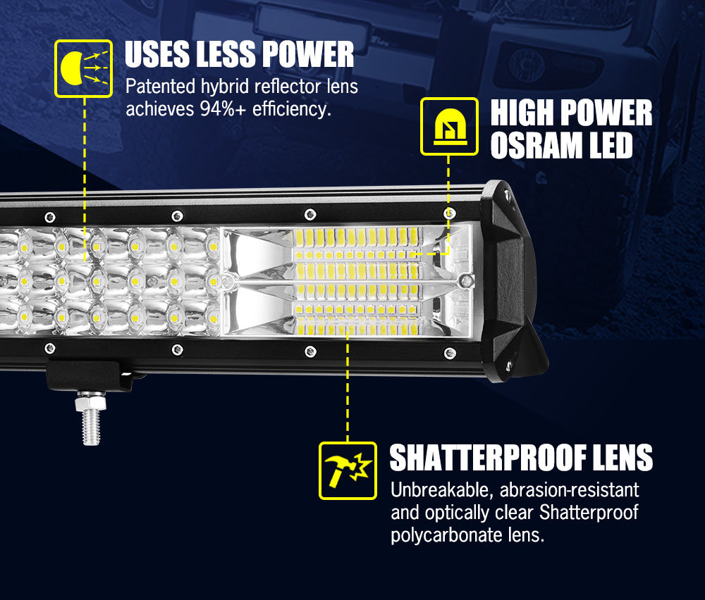 Lightfox 20inch Led Light Bar 1 Lux @ 480M IP68 8,950 Lumens - Sunyee