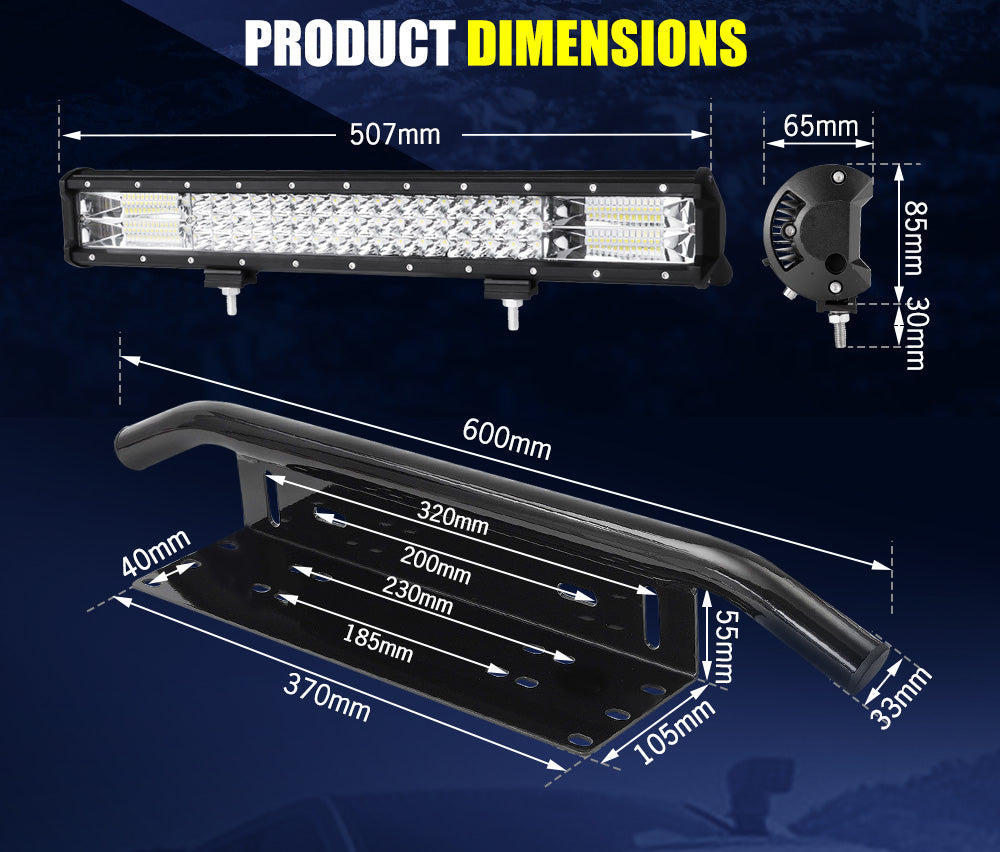 Lightfox 20inch Led Light Bar 1 Lux @ 480M IP68 8,950 Lumens - Sunyee