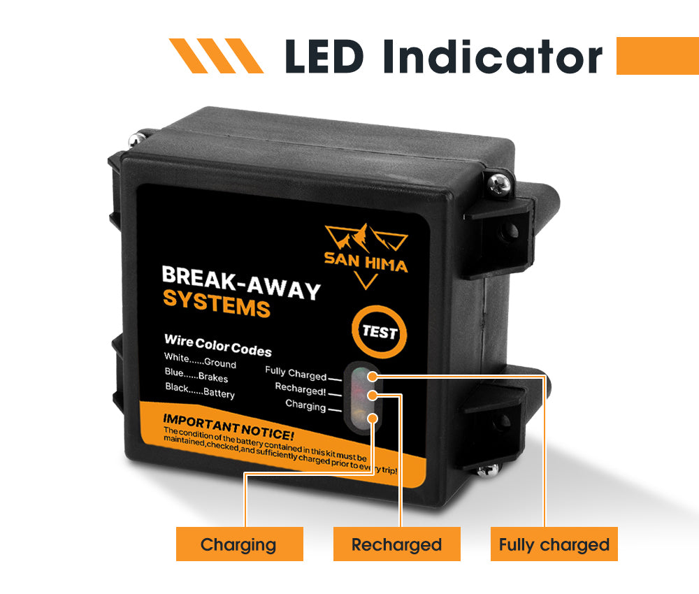 Break Away System with Battery& Switch Trailer Float Boat Electric Breakaway - Sunyee